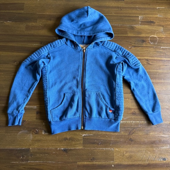 Aviator Nation Blue Moto Zip Hoodie - Picture 1 of 9